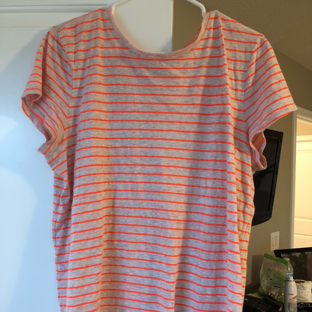Loft gray and coral t-shirt, XL